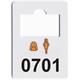 9417868 LMS217 Garderobemerker plast nummerert 701-800 plastmerker med hull til garderobe